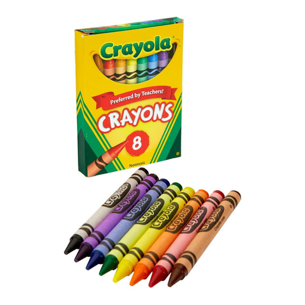 Crayola Classic Color Nontoxic Crayons Assorted, Preferred By Teacher With Hang Tab, 8 Ea